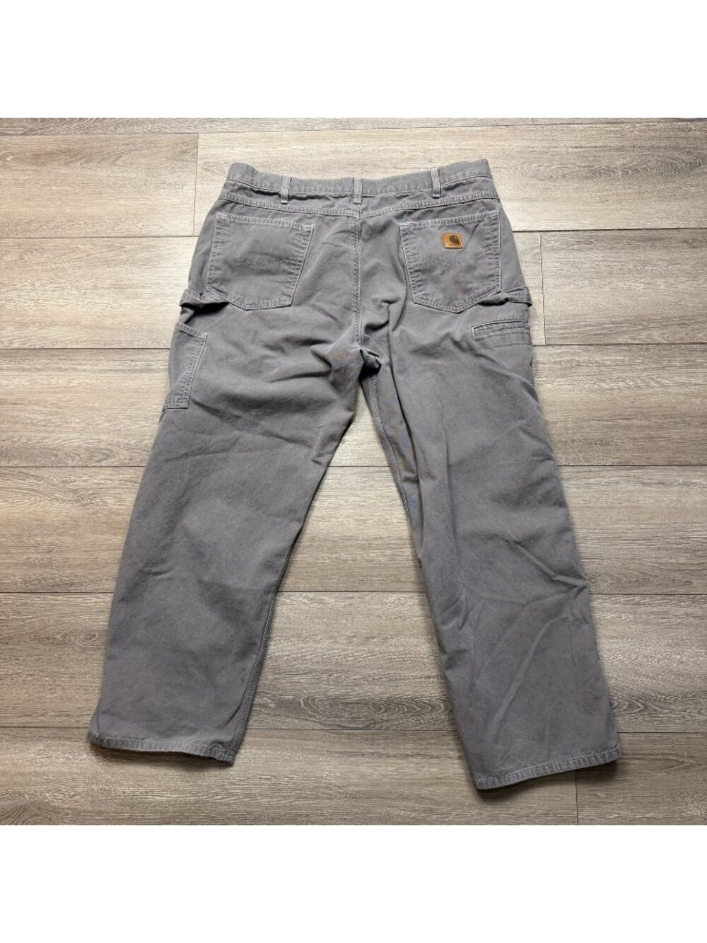 Carhartt B159 Mens Size 38 X 30 Gray Loose Fit Carpenter Pants